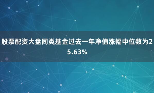 股票配资大盘同类基金过去一年净值涨幅中位数为25.63%